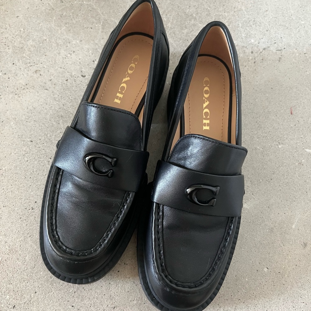 New Coach Black Leah Loafer